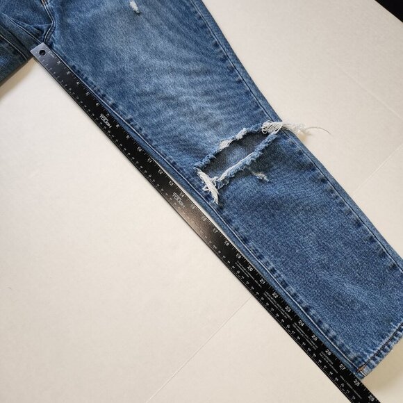 Rolla's Duster High Rise Slim Jeans‎ 29 Blue Distressed 100% Organic Cotton - Picture 7 of 12